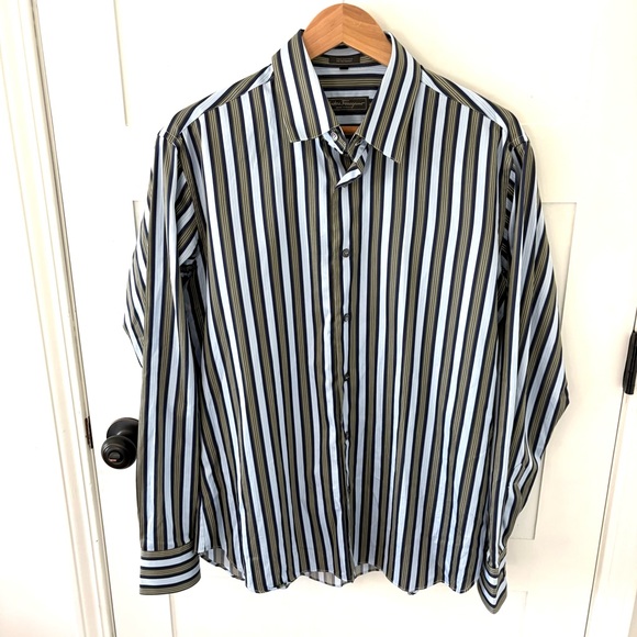 Salvatore Ferragamo Other - Salvatore Ferragamo Cotton Italian Striped Dress Shirt. Size Large.